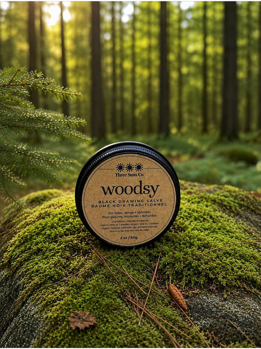 Woodsy black drawing salve